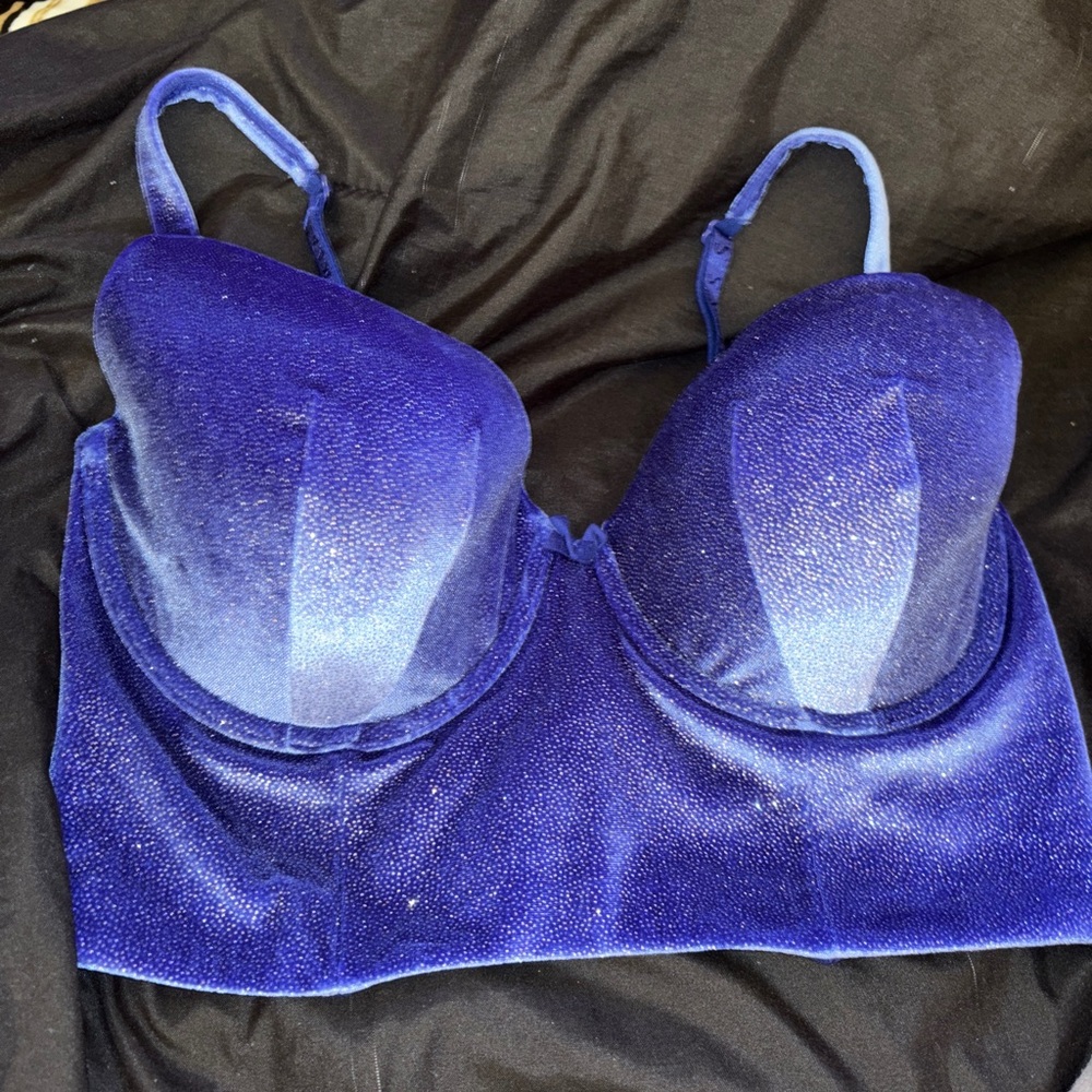 Victoria Secret Royal Blue Glitter Bra